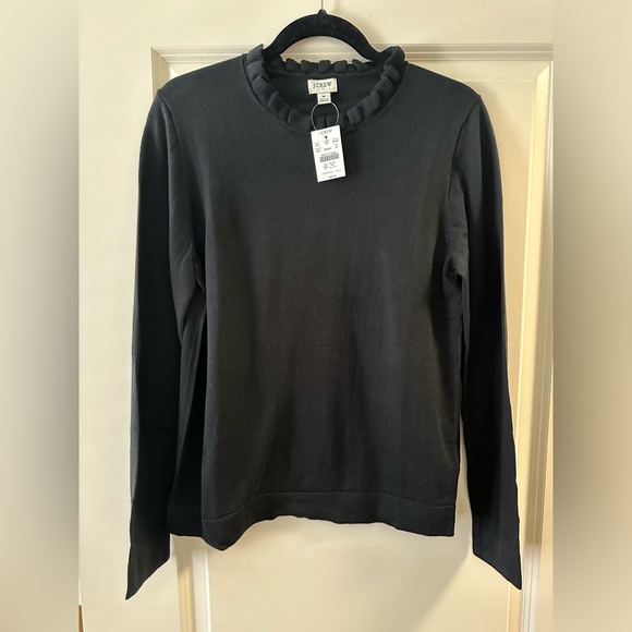 NWT J Crew Factory Ruffle Neck Sweater - Picture 1 of 1